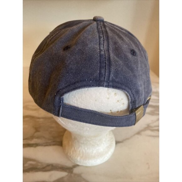 Blue Denim Twill Hat Cap Treasure Island Shark Adjustable Hat Cap - Picture 3 of 7